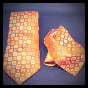 Matching tie and handkerchief set